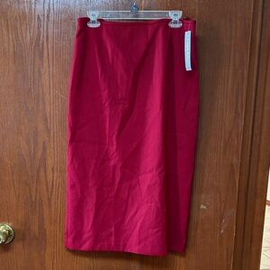 Preston & York Vibrant Red Pencil Skirt